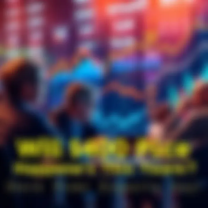 Experts and community members discussing price predictions with charts and graphs in the background