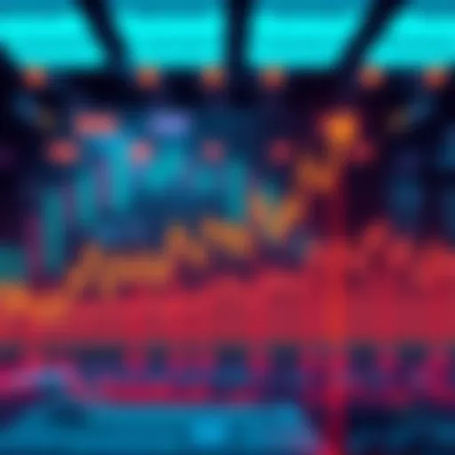 Graph showing unexpected rise in market trends with arrows indicating movement