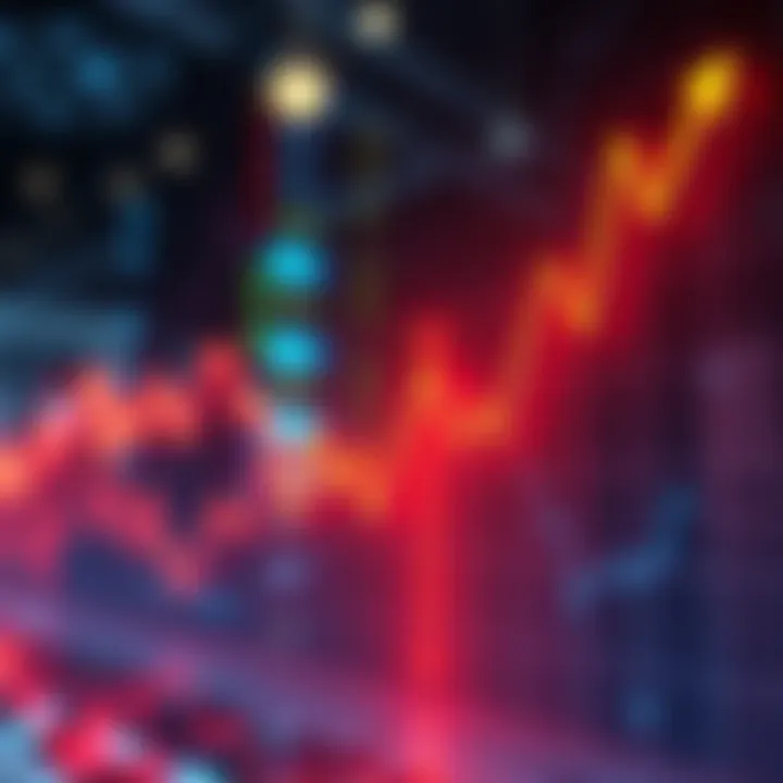 A graph showing market fluctuations with upward and downward trends, symbolizing volatility in investment.