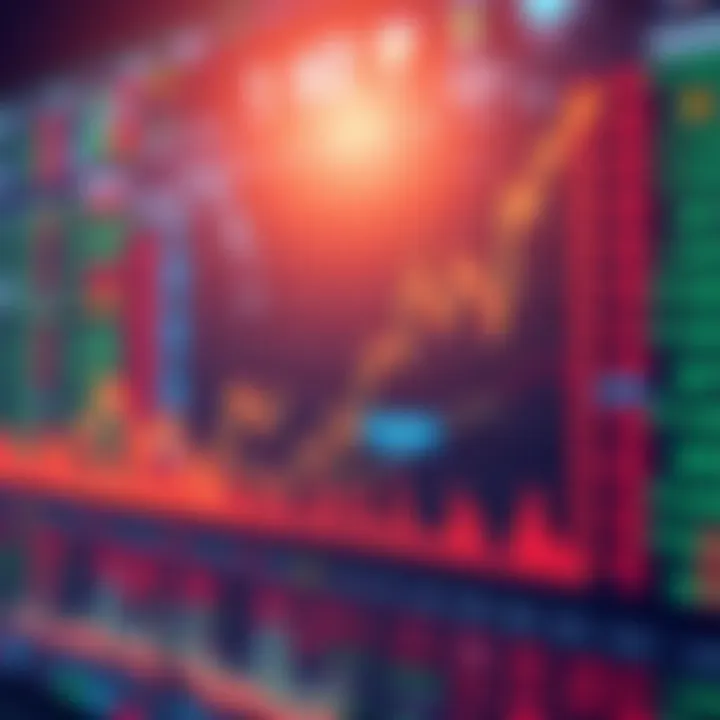 A stock market graph showing a rise in market while individual stocks decline, symbolizing recent trading patterns.