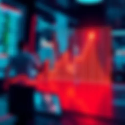 Graph showing a sharp decline in market value from 100k to 400, highlighting critical changes in the market.