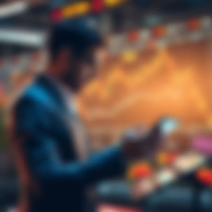 A financial analyst examining stock market charts on a digital tablet, symbolizing the quest for stability in a volatile market.