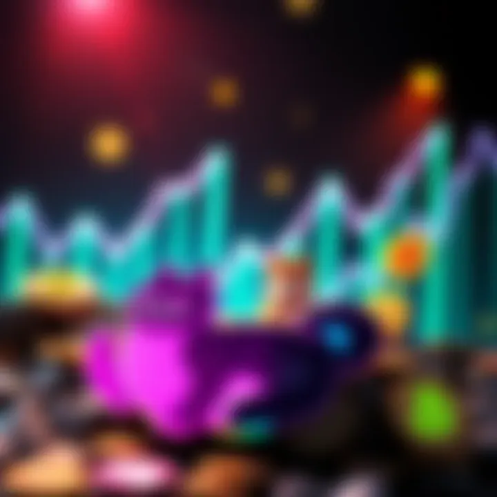 Meme Coins in Spotlight A vibrant graphic showing various meme coins like Dogecoin and Shiba Inu gaining popularity on Robinhood Chain, with rising graphs in the background.