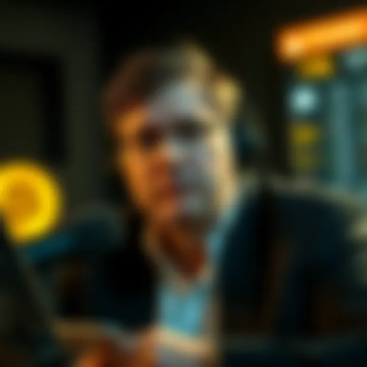 Michael Burry speaking on a podcast about Bitcoin and gold, expressing his views on their value.