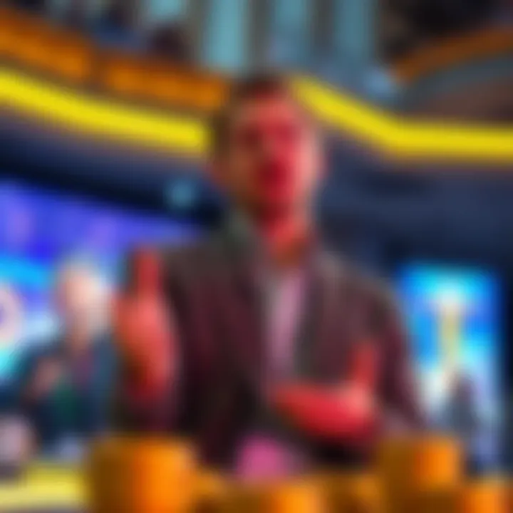 Michael Saylor presenting his Bitcoin-backed banking system idea in Abu Dhabi, highlighting the potential for digital credit and traditional currency integration.