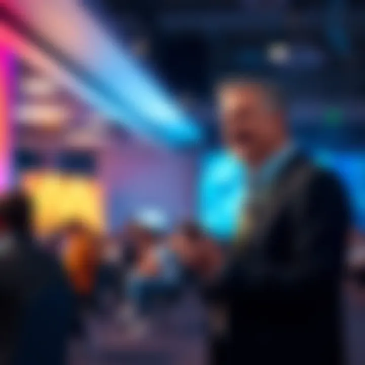 Michael Saylor speaks about the potential of digital credit on the Solana blockchain at an event