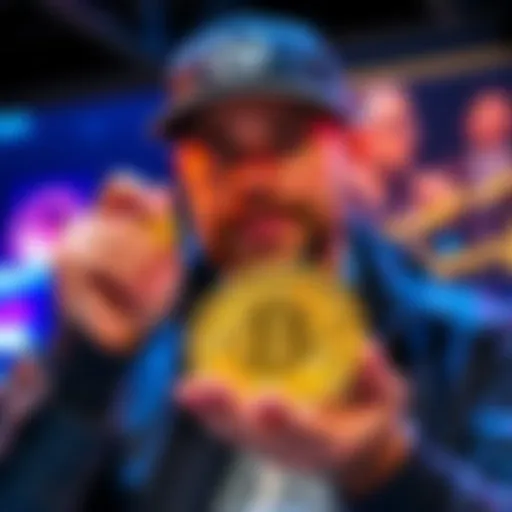 Michael Saylor holding Bitcoin coins, showcasing his significant investment decision