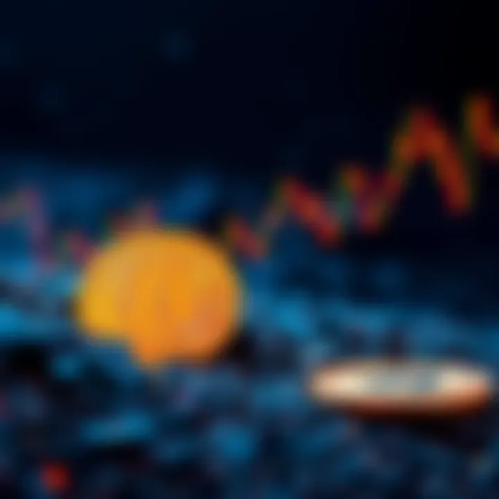 Visual representation of MicroStrategy's Bitcoin holdings showing a downward trend and a 10% loss due to market price changes.