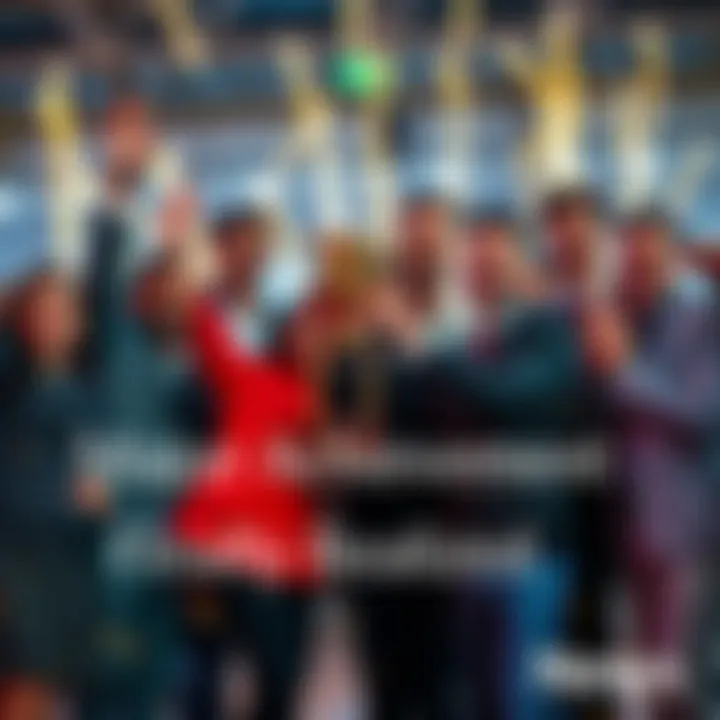 Milestone Celebration Group of people celebrating a major achievement in a project, holding a trophy and smiling
