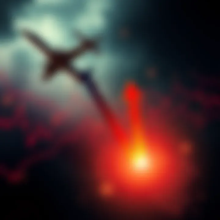 A graphic showing falling stock market arrows with a background of military jets and a map of Venezuela