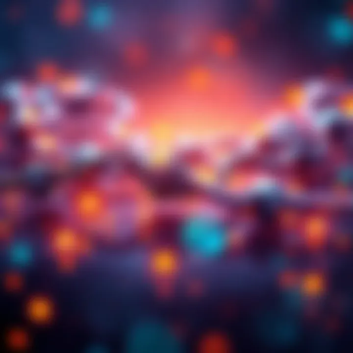 A visual representation of a Mimblewimble chain executing smart contracts, highlighting privacy features in decentralized finance.
