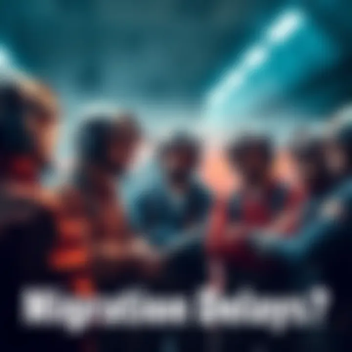 Group of miners discussing frustrations over delays in migration process after KYC approval