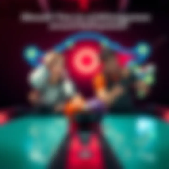 Two players competing in bowling and fishing minigames, holding their scores while contemplating half point ties