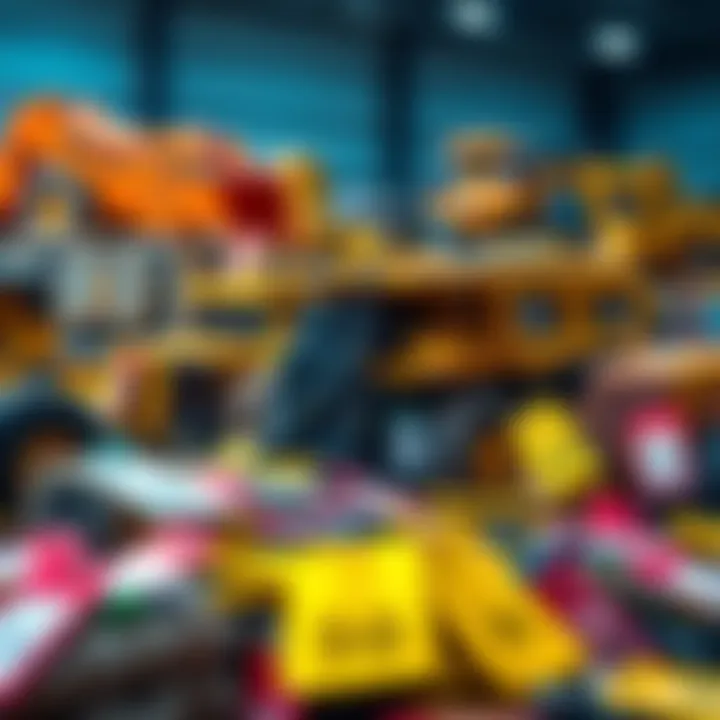 A variety of mining equipment displayed with price tags, emphasizing the importance of evaluating total acquisition costs.