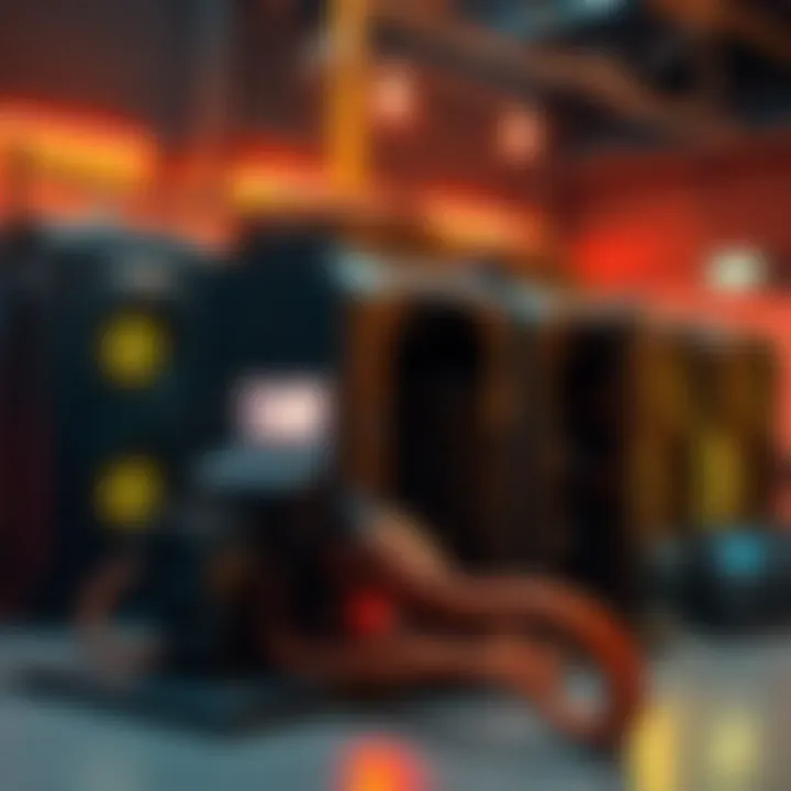 Diagram showing various mining equipment powered by free electricity, illustrating optimal setups for cryptocurrency mining