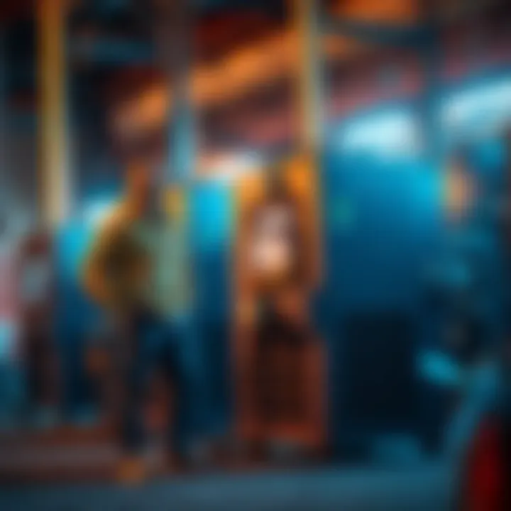 Person standing next to a newly purchased mining machine, looking excited and hopeful about the investment