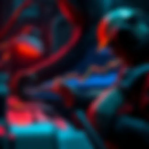 A miner adjusting equipment with data graphs on a screen showing the new mining rate π