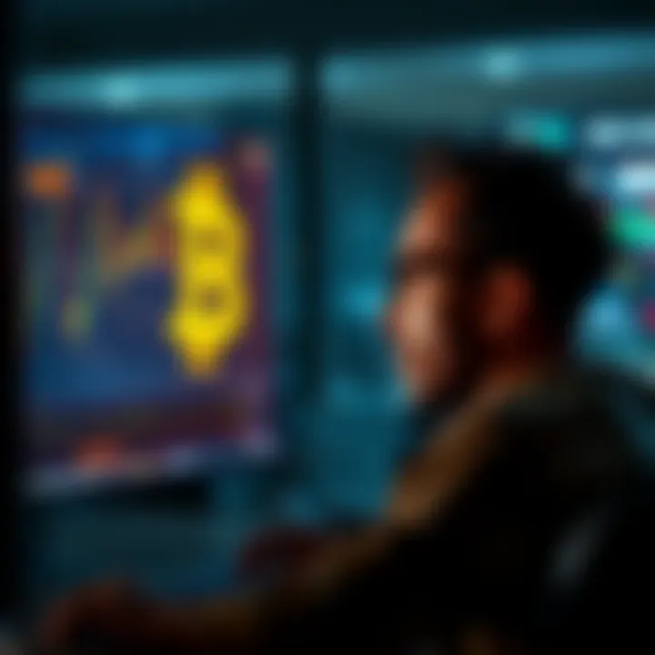 Reflecting on Missed Bitcoin Opportunity A person looking regretfully at a computer screen showing Bitcoin prices, symbolizing missed investment chances.