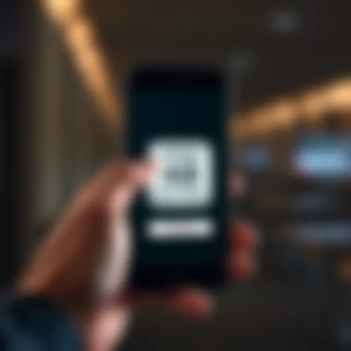 A smartphone screen showing a missing button for 2 free AB in an app after an update, with a frustrated user's hand hovering over the screen.