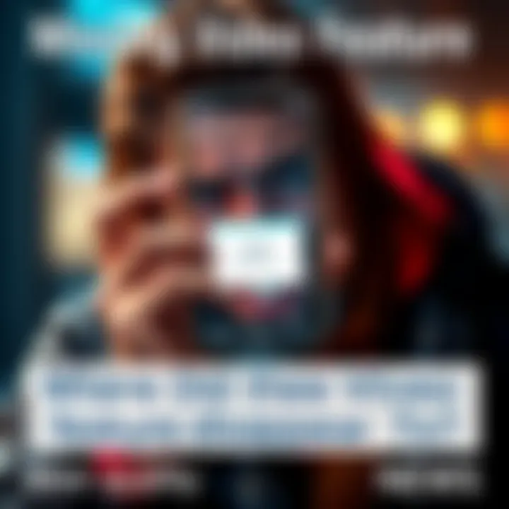 A frustrated person looking at a phone screen with a missing video reward feature message