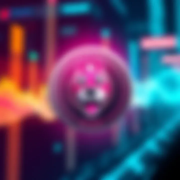 A graphic showing the $MOMO dog coin logo with a vibrant background, symbolizing its community-driven approach and strong market presence.