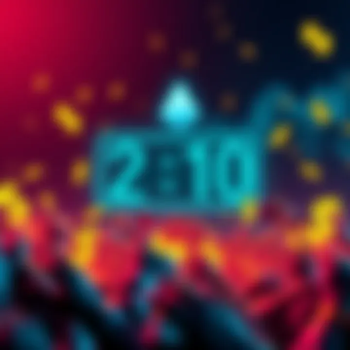 Graphic showing a countdown to the Monad coin presale on Coinbase with dollar signs and excitement