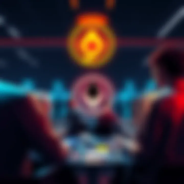 Discussion on Monero Concerns People engaging in a calm discussion about Monero's technology and economic issues