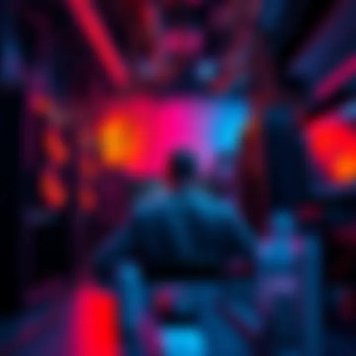 A person setting up HP T620 computers for Monero mining, surrounded by cables and monitors.