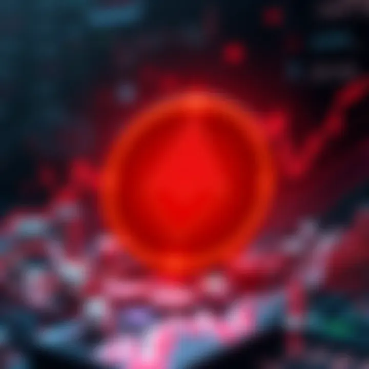 A digital representation of Monero cryptocurrency with financial symbols and graphs indicating stability and growth amidst rising costs.