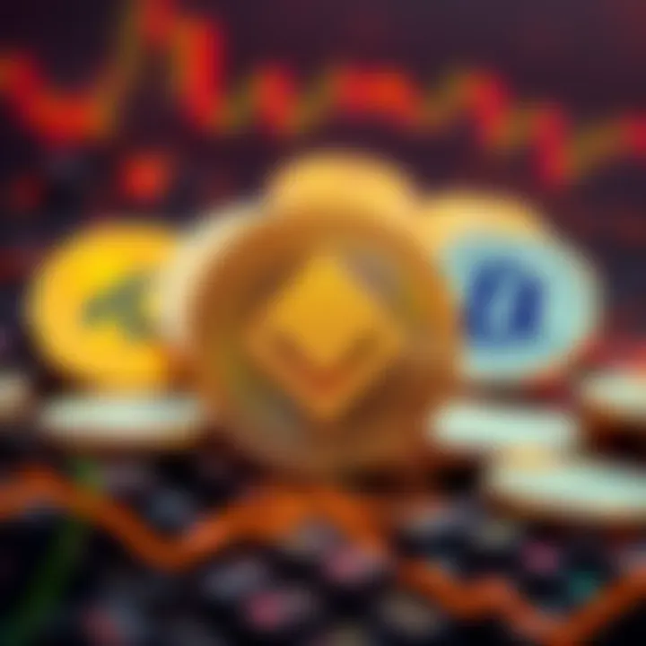 A digital coin representing Monero with a lock symbol, surrounded by other coins like BTC, XRP, and LTC fading into the background, symbolizing its unique value in anonymous transactions.