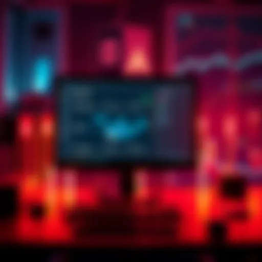 A computer screen displaying Monero's interface within a Docker environment, showing hashrate metrics for individual machines.