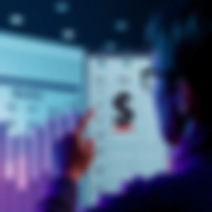 A person looking at a calendar with a dollar sign, considering monthly purchases
