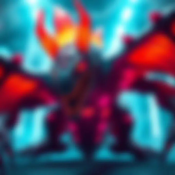 A creative design of Morrei as a monster with unique features and colors, showcasing its imaginative form.