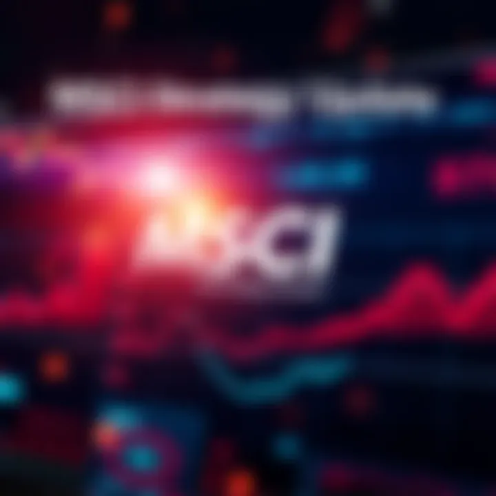 Graphic showing MSCI logo with a chart indicating steady growth