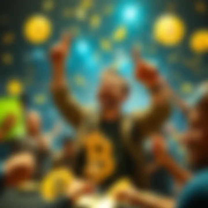 A former MTGOX trader celebrates their long-awaited payout, symbolizing hope in the crypto community.