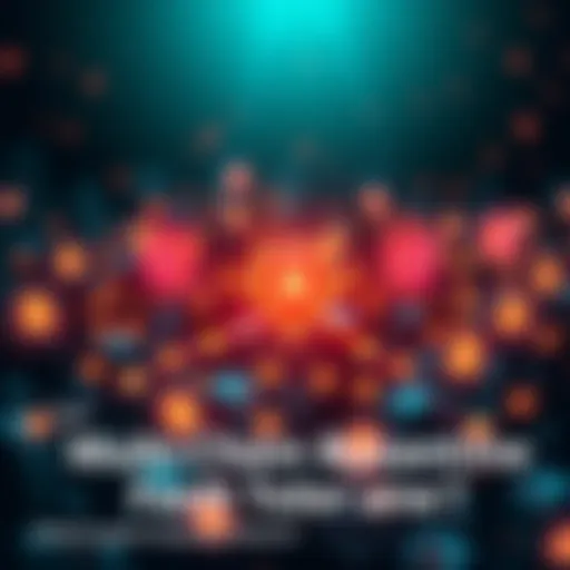 Illustration showing a network of blockchain chains with security oracles and protection symbols representing defense against quantum attacks