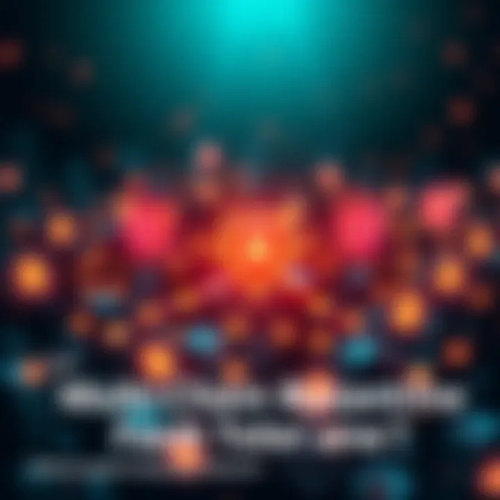 Illustration showing a network of blockchain chains with security oracles and protection symbols representing defense against quantum attacks