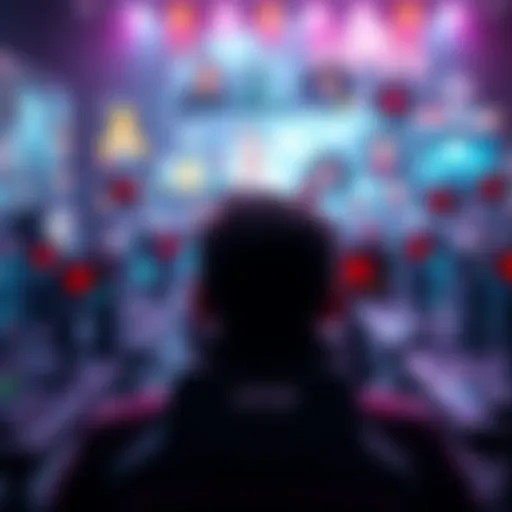 A visual representation showing various gaming accounts linked to one person, indicating multiaccounting issues in a game community.