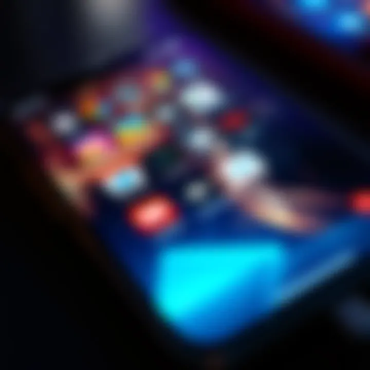 A smartphone displaying multiple bandwidth sharing apps open on the screen, showing their icons and user interface.