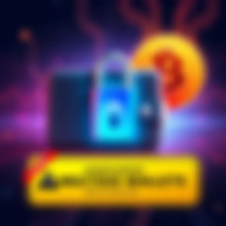 Illustration showing a digital wallet with multiple locks symbolizing multisig security, alongside a warning sign about Q-Day risks.