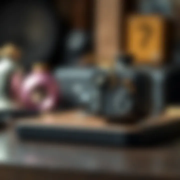 A close-up of an unknown object showing a number on one side, placed on a table with a blurred background indicating curiosity.