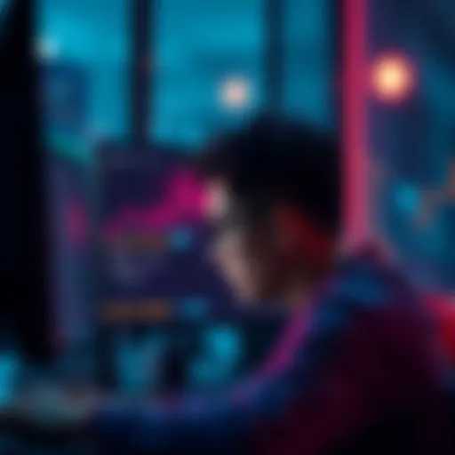 A user looking frustrated at their computer screen, showing a network error message while trying to connect to ViaBTC pool.