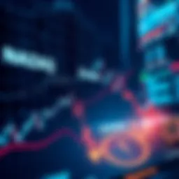 Graph showing NASDAQ reaching all-time highs with an upward trend, contrasted by a downward trend for cryptocurrency values.