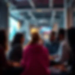 A diverse group of people discussing the term 'Neither' in a casual setting, highlighting its significance in modern conversations.