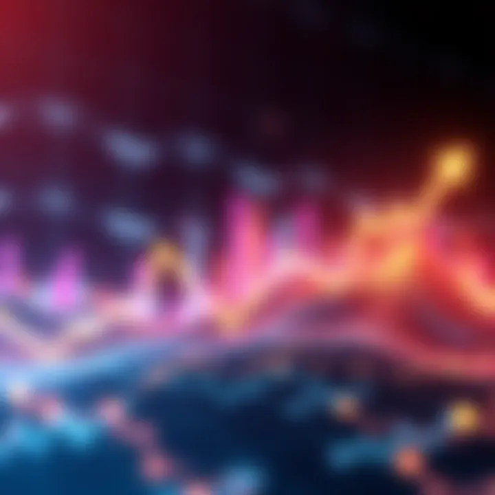 A financial graph showing a rising trend line, indicating the growth of a new asset towards a $5 billion market cap.