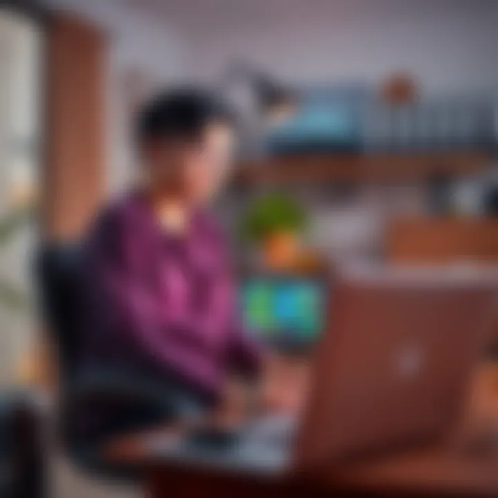 A person setting up an Avalon 3s bitcoin miner with a laptop and mining equipment in a home setting