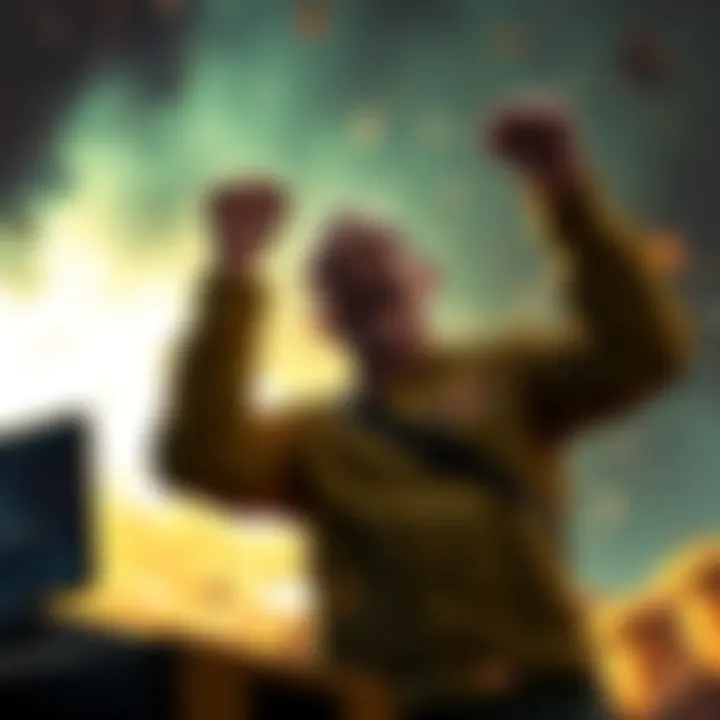 A new Bitcoin Cash miner celebrates after successfully finding a block using a NerdQaxe++ miner, showing excitement and accomplishment in their mining journey.