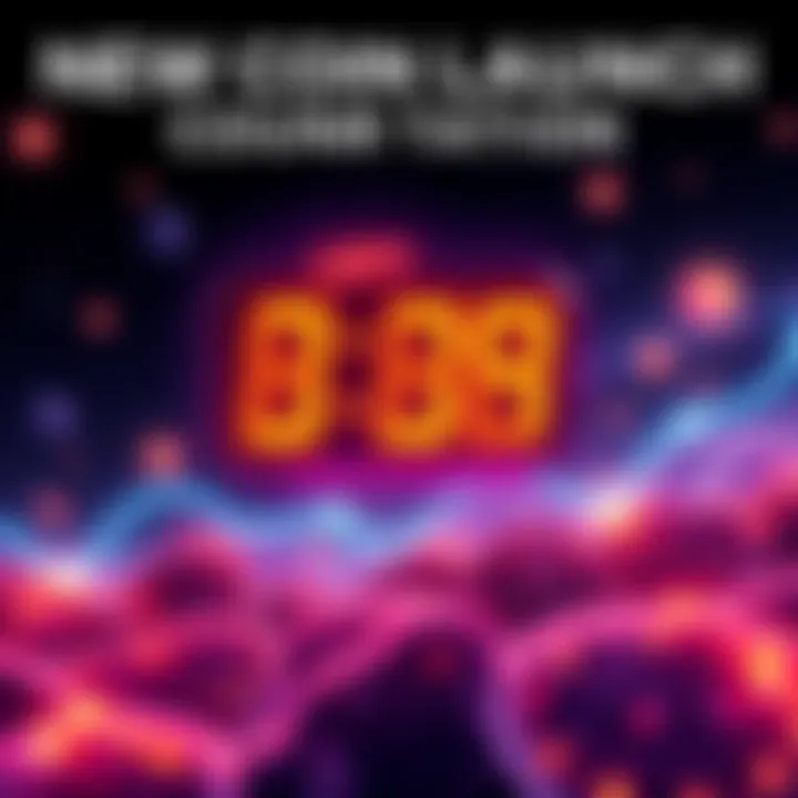 Countdown timer showing 3 days left for the new coin launch with trading benefits