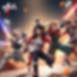 Five new characters from the game including Han Gitae, Seo Yuna, and Kang Sejin in an action-packed scene