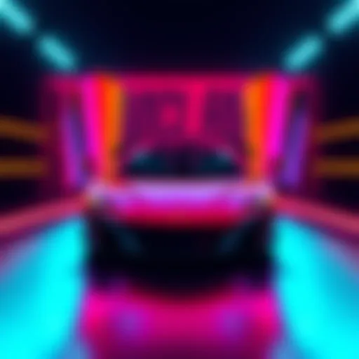 A digital representation of a McLaren sports car with vibrant colors and a futuristic design, highlighting the NFT aspect.
